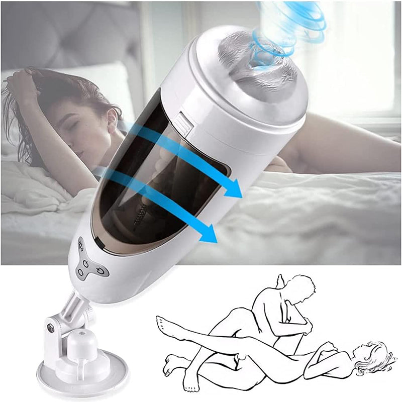 Zephyr - Automatic 5 Suction 10 Rotation Male Masturbator Hands Free Powerful Blowjob Sucking Heating Male Masturbator Cup with Voice