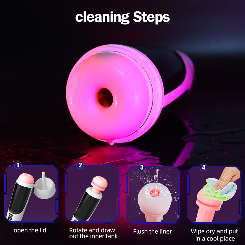 Zero Tolerance Thrusting Stroker 6-in-1 Huge Size Male Stroker Hands-free Heating Base Masturbation Cup