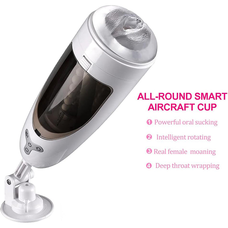 Zephyr - Automatic 5 Suction 10 Rotation Male Masturbator Hands Free Powerful Blowjob Sucking Heating Male Masturbator Cup with Voice