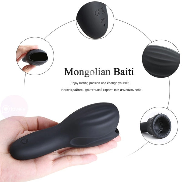 10 Frequency Vibrating Penis Massage Glans Exerciser