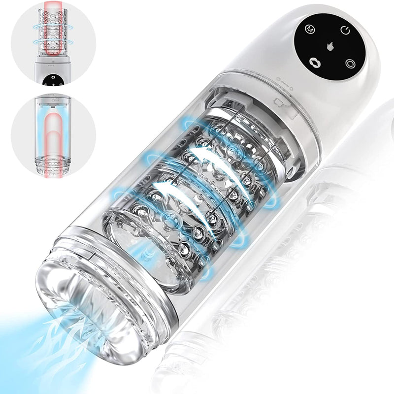 Ethan - Automatic 4 in 1 Upgraded 7 Suction & 7 Rotation Male Masturbator 4s Lockable One-Click Release Vacuum Penis Pump