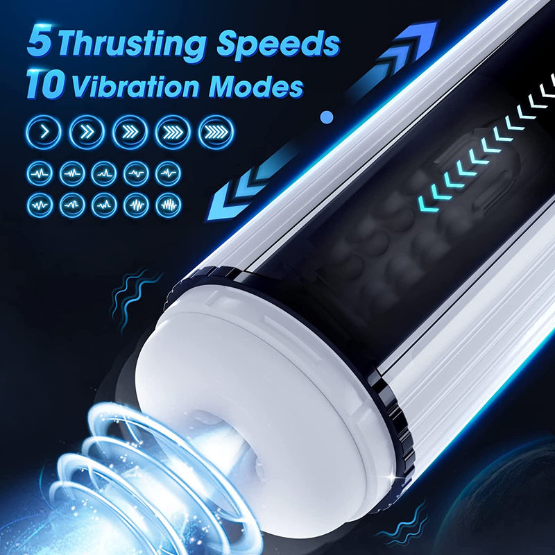 Jose -  Automatic Male Masturbator 5 Thrusting&Vibrating LCD Display  Electric Male Stroker