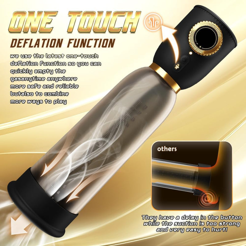 6 Training Modes & 5 Suction Intensities Male Air Pressure Sex Toy  Electric Penis Enlarge Vacuum Pump