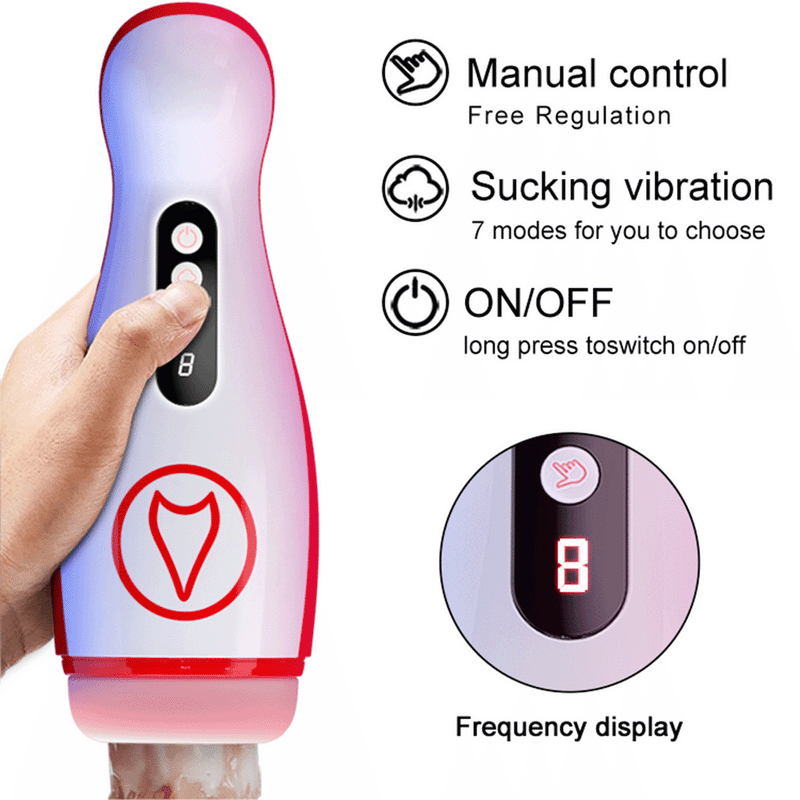 Raymond - Advanced Vacuum Masturbator Featuring 7 Modes of Vibration & Suction