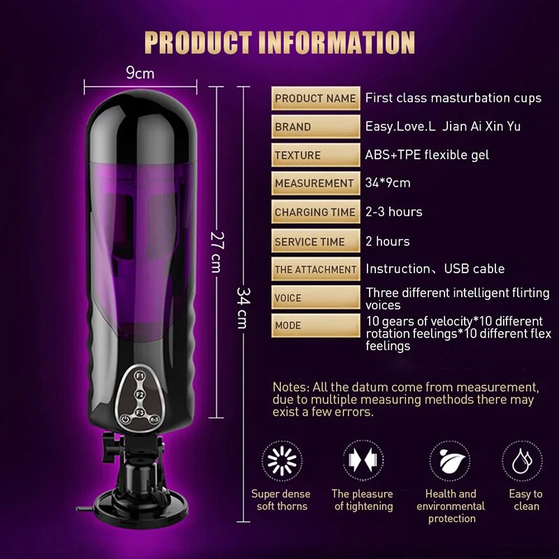 Odin - First Class Trainer Rotating and Thrusting Suction Cup Masturbator