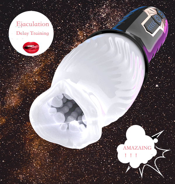 Alexander - 10 Vibration 5 Rotation Oral Sex Masturbator & 360° Automatic Rotation Vibrator Bare Sleeve