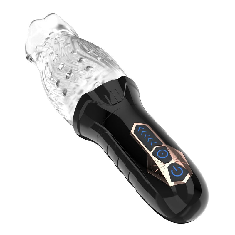 Alexander - 10 Vibration 5 Rotation Oral Sex Masturbator & 360° Automatic Rotation Vibrator Bare Sleeve