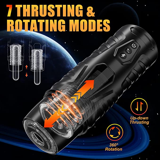 Matthew - Automatic 7 Thrusting Rotation Modes 3D Realistic Textured Electric Pocket Pussy Male Masturbator Cup