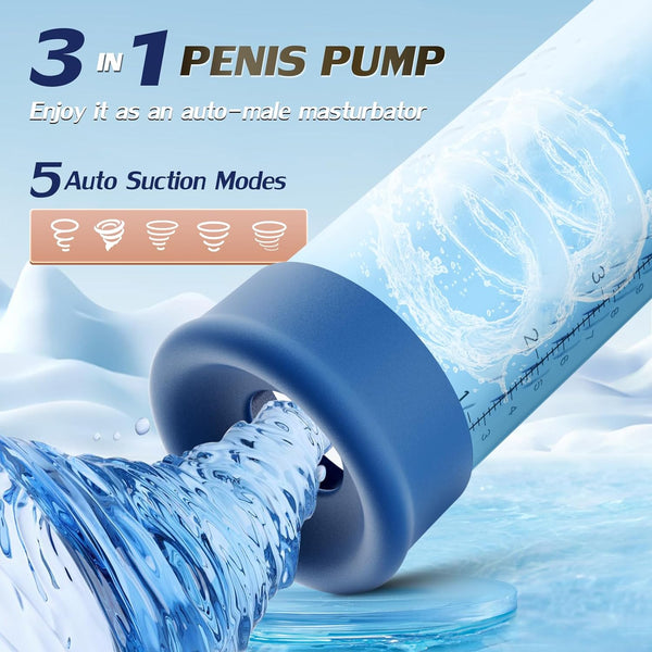 Milton - Automatic 5 Training Pressure and 5 Suction Electric Penis Pump Air Water Extender