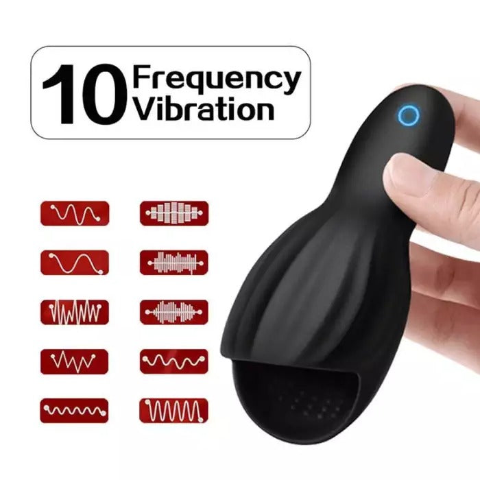 10 Frequency Vibrating Penis Massage Glans Exerciser