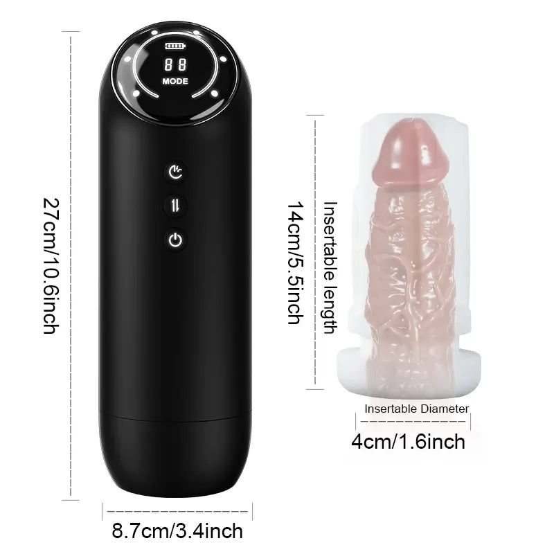 Rad - 4 Stroking & Sucking 10 Vibration Thrusting Auto Heating Male Masturbator