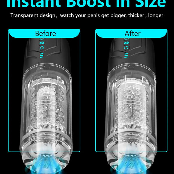 Male Masturbator 7 Frequency Rotation Suction Waterproof Blow Job Simulator - Zolo Thrustbuster Moaning Masturbator