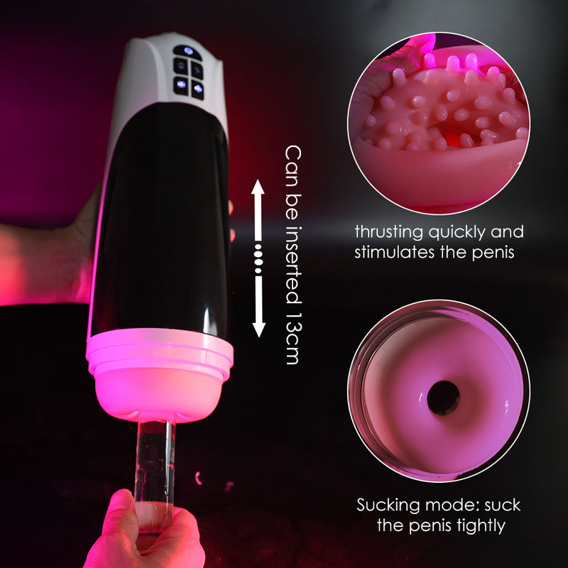 Zero Tolerance Thrusting Stroker 6-in-1 Huge Size Male Stroker Hands-free Heating Base Masturbation Cup