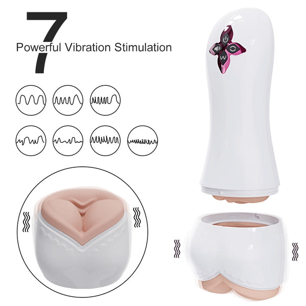 Dante - Divided Structure with Breast and Vulva Openings, 5 Suction Modes & 7 Vibratory Settings in an Automated Masturbation Cup