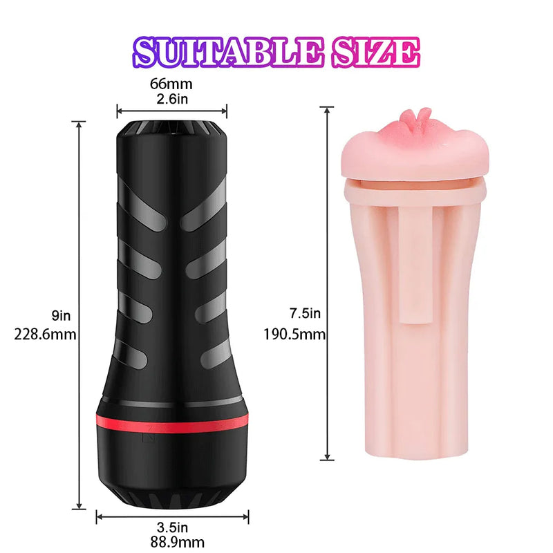 Leonidas - Flashlight-Style Oral Pleasure Simulator: Ultra-Soft Texture, Realistic Blowjob Sex Toy