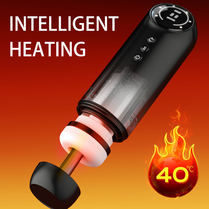 Rad - 4 Stroking & Sucking 10 Vibration Thrusting Auto Heating Male Masturbator