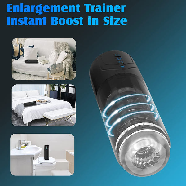 Oliver - 2 in 1 Automatic 7 Rotation & 7 Suction Modes Male Masturbator Penis Pump Adult Blowjob Machine