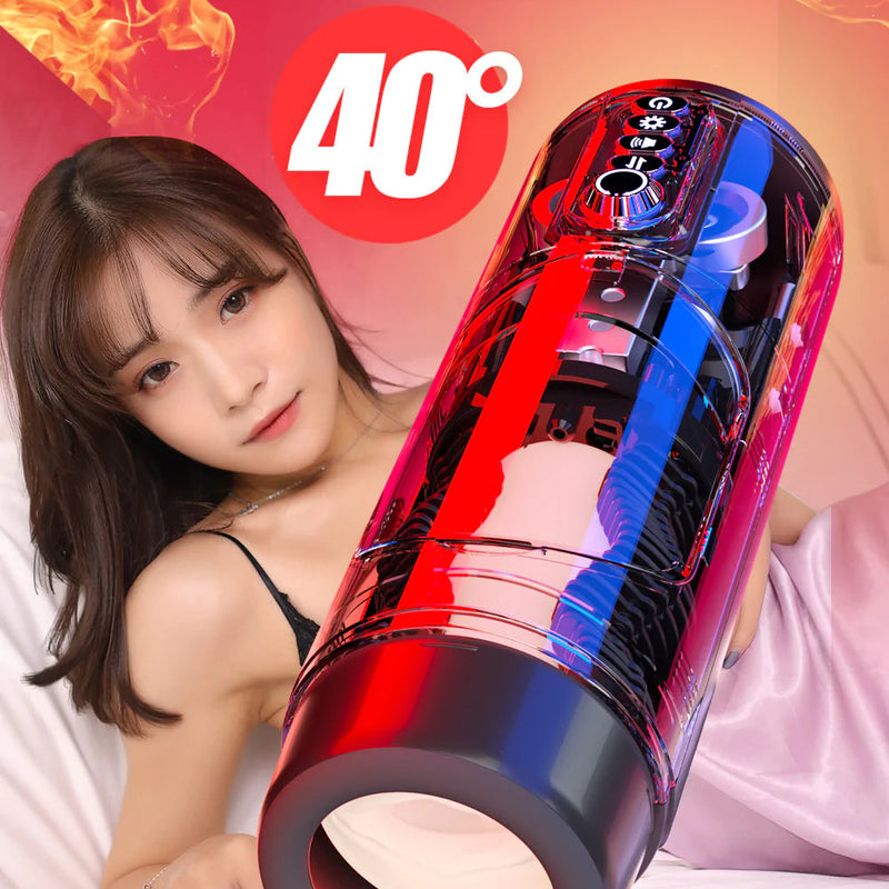 Adjustable Auto Thrusting Stroker Wriggling Heating Moaning Automatic Male  Masturbator - Warrior