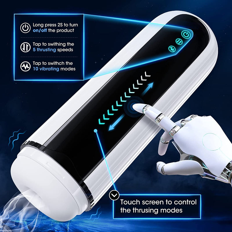 Jose -  Automatic Male Masturbator 5 Thrusting&Vibrating LCD Display  Electric Male Stroker