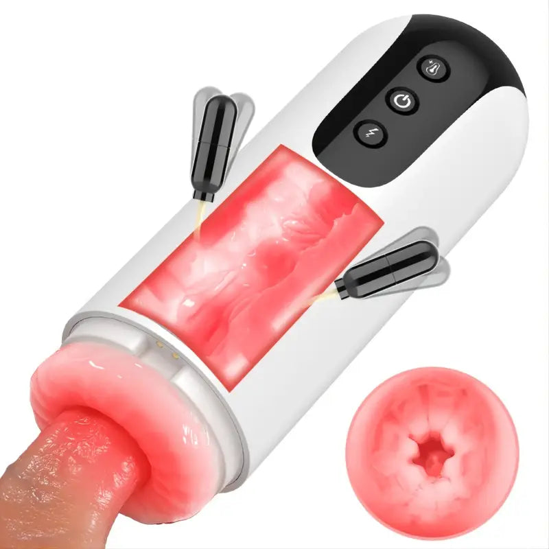 Benjamin - Automatic Sucking Heated 10 Rotating Vibrations & Heating Base Male Masturbator Cup