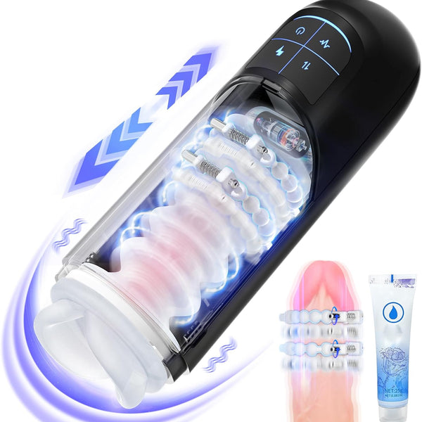 Onyx - Automatic 5 Thrusting & 7 Vibrating Mode Realistic Pocket Pussy Adult Toys Strokers