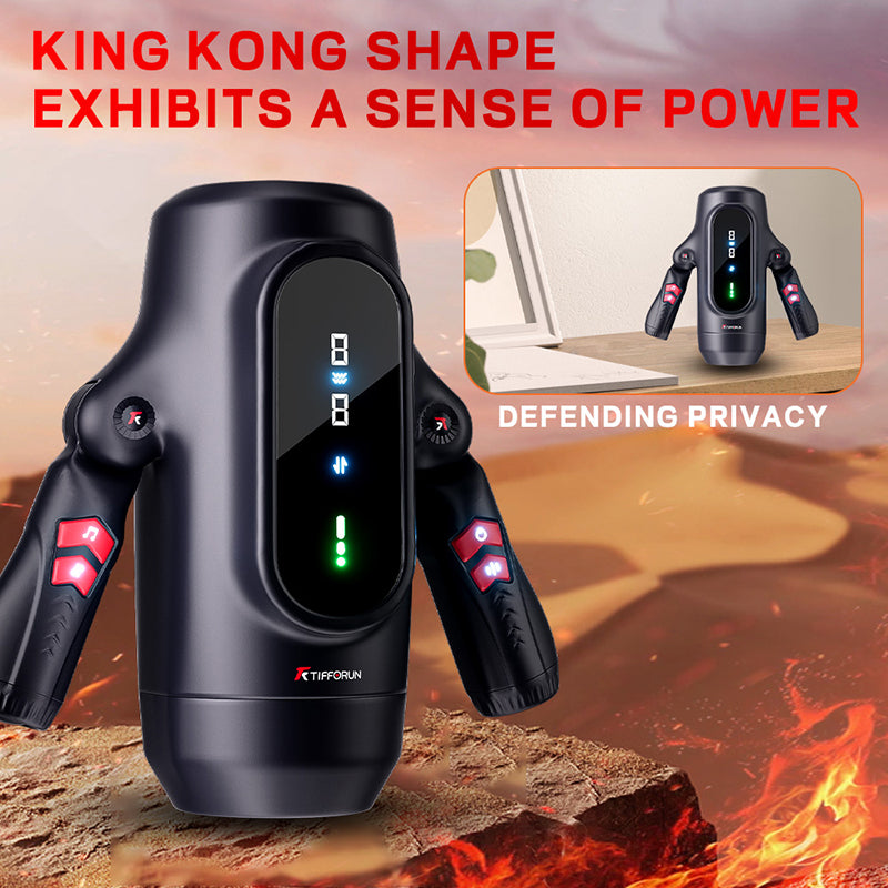 Edmund - 9 Telescopic Vibration Handheld LED Display Male Masturbator With Intelligent Heating Voice