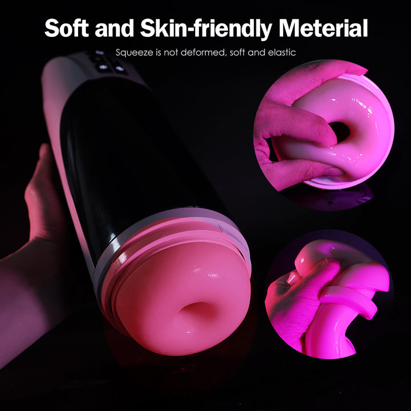 Zero Tolerance Thrusting Stroker 6-in-1 Huge Size Male Stroker Hands-free Heating Base Masturbation Cup