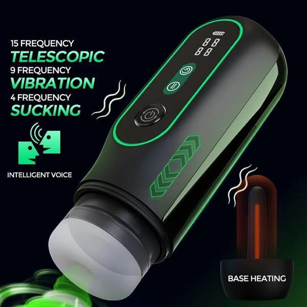 Solomon - Male Pleasure Device 5 In 1 Male Masturbator Sucking Thrusting Vibrating Heating Voice